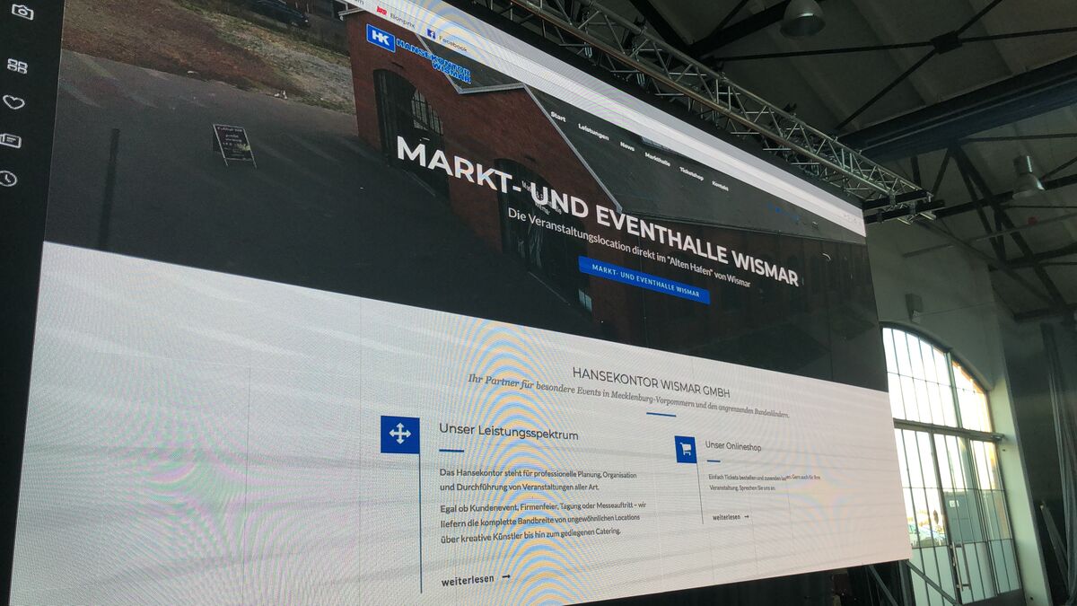 Große LED Wand mieten Wismar für Veranstaltungen in der Markt- und Eventhalle Wismar