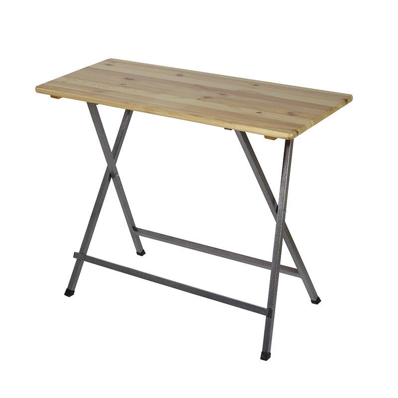 Moderner Stehtisch aus Holz und Metall mit klappbarem Gestell Stehtisch mieten Wismar