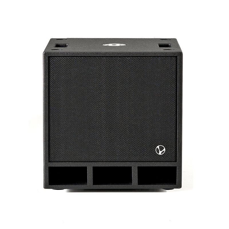 Schwarzer Subwoofer von Rental Hansekontor Wismar mit robustem Gehäuse Subwoofer mieten Wismar