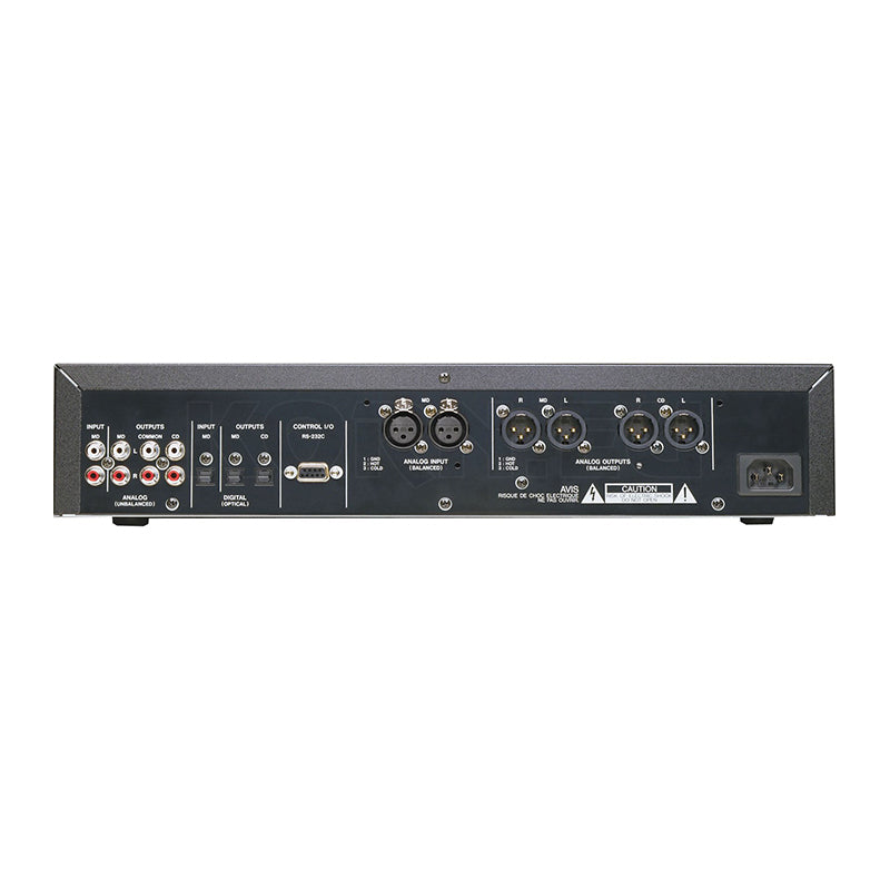 Rückseite des Tascam MD-CD 1 MK II mit verschiedenen Audioanschlüssen Tascam MD CD 1 MK II Vermietung