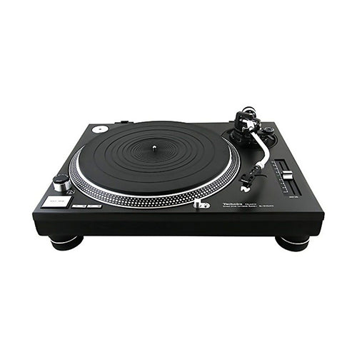 Schwarzer Technics Plattenspieler für Musikabspielung DJ Equipment Wismar mieten bei Hansekontor
