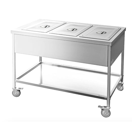 Bain-Marie Thermowagen - 3x GN 1/1 - Beckentemperatur getrennt regelbar