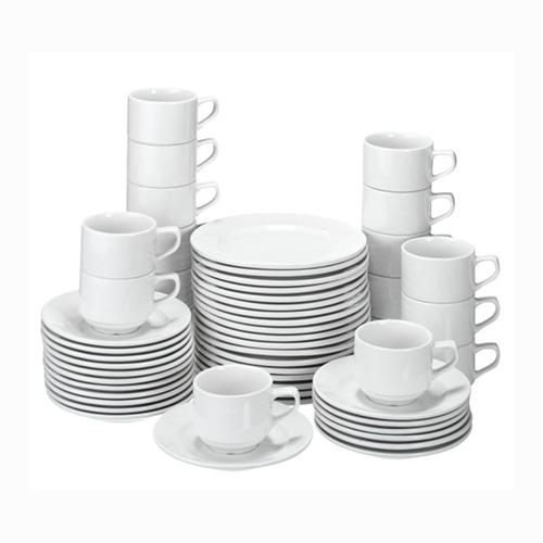 Kaffeegedeck (18 x Kaffeetasse, 18 x Untertasse, 18 x Kaffeeteller)