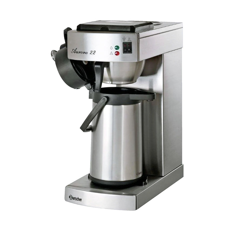 Professionelle Kaffeemaschine für Catering mieten aus Edelstahl mit Isolierkanne von Hansekontor Wismar