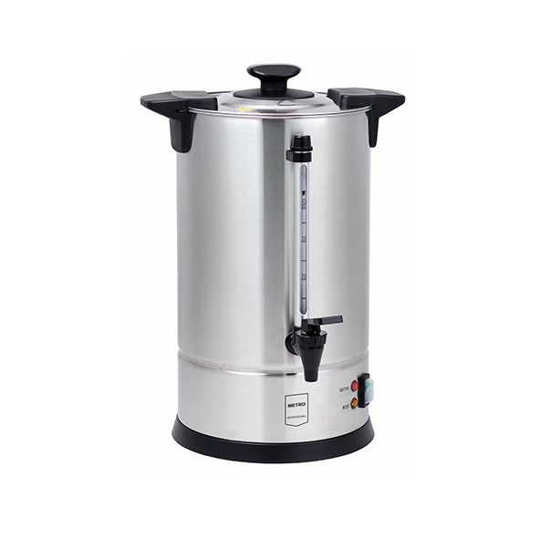 Edelstahl Kaffeemaschine mieten Wismar mit Wasserstandsanzeiger und Ausgießer für Events