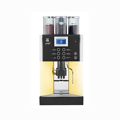 Moderner Kaffeevollautomat mieten mit digitalem Display und drei Bohnenbehältern von Hansekontor Wismar